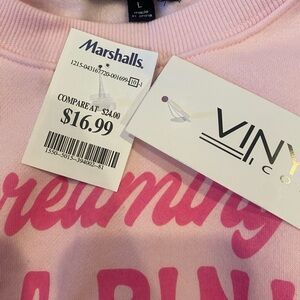 Viny Icon Pink Crew Neck Holiday Sweater